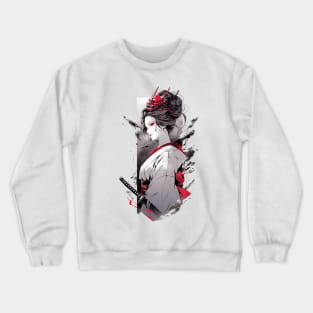 Beautiful Japanese girl, geisha Crewneck Sweatshirt